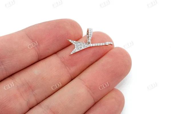 0.15CTW Flying V Guitar Hip Hop Pendant