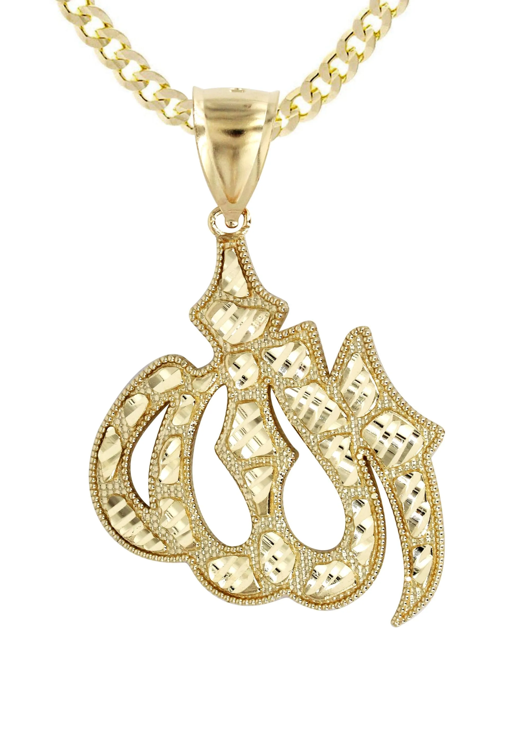 10K Yellow Gold Allah Necklace | Appx. 17 Grams