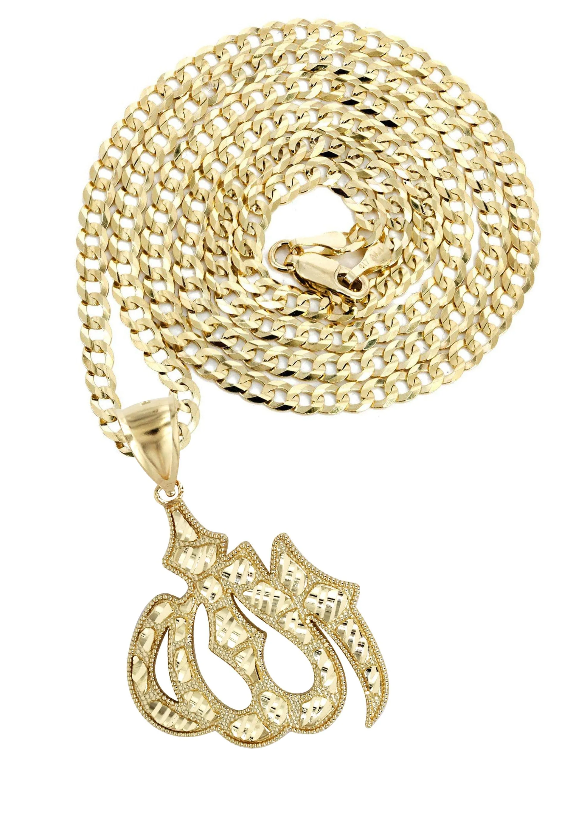 10K Yellow Gold Allah Necklace | Appx. 17 Grams