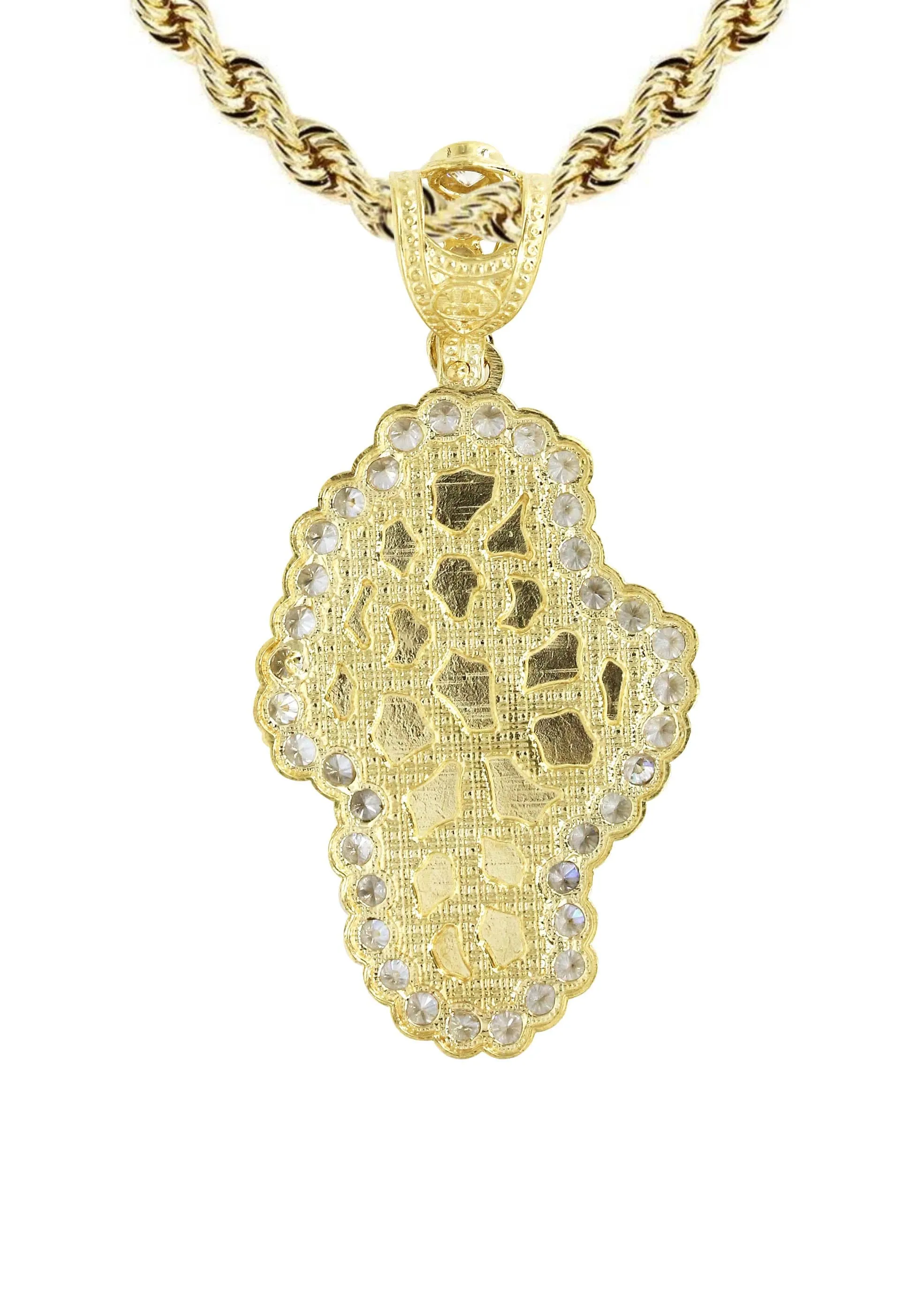 10K Yellow Gold Nugget Necklace | Appx. 17.2 Grams