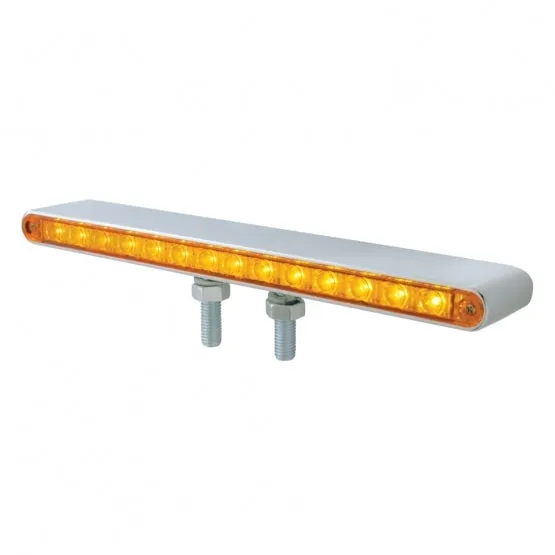 14 LED 12" Double Face Light Bar - Amber & Red LED/Amber & Red Lens