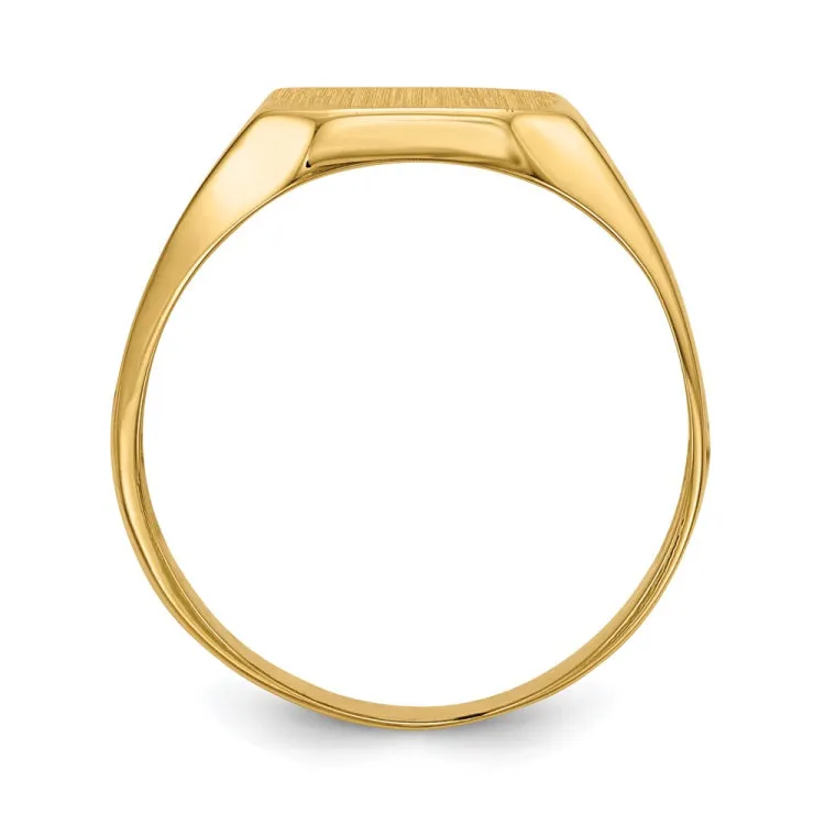 14k 9.0x10.5mm Open Back Men's Signet Ring