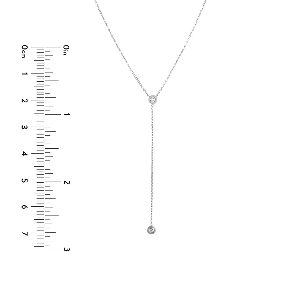 14k Adjustable Diamond Y-Necklace