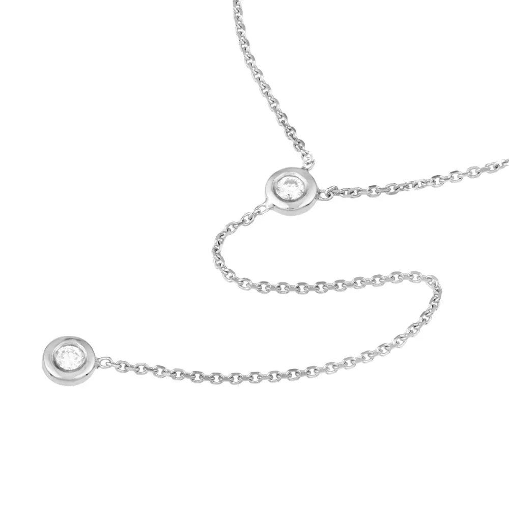 14k Adjustable Diamond Y-Necklace