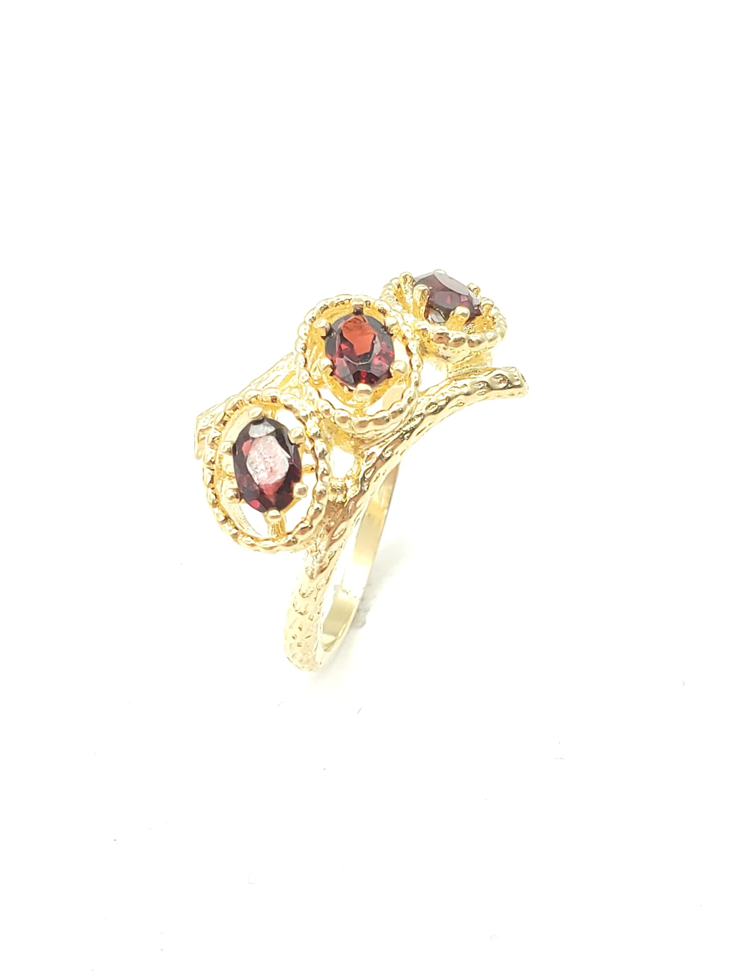 14k Gold Ruby Bypass Ring