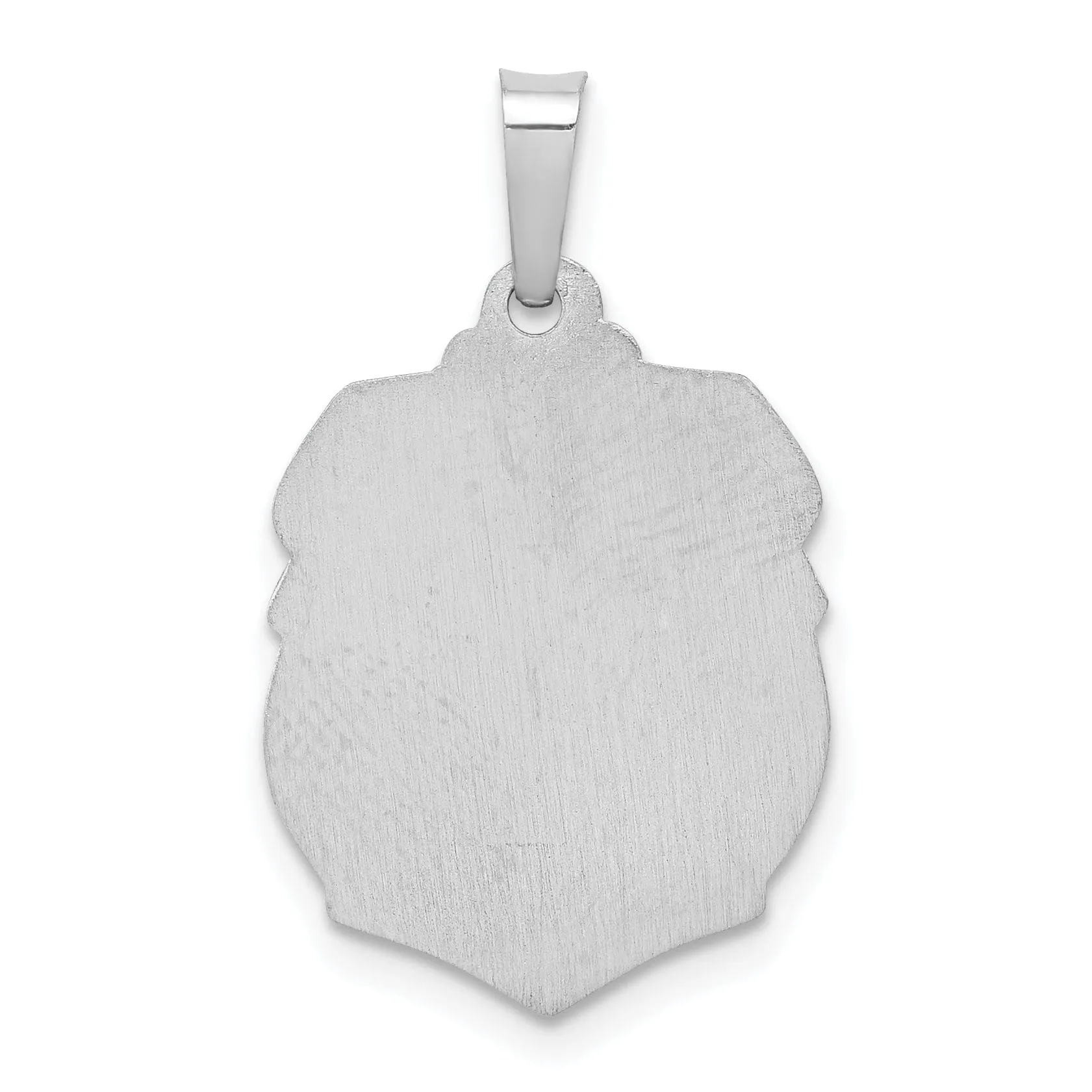 14k White Gold Saint Michael Medal Pendant