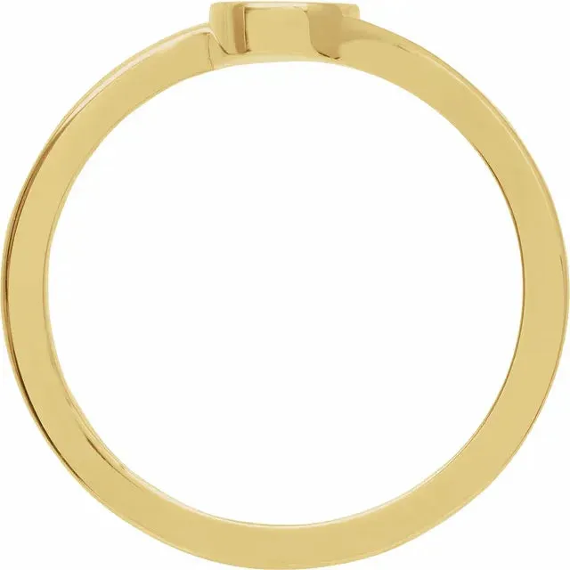 14K Yellow Gold Engravable Oval Signet Ring