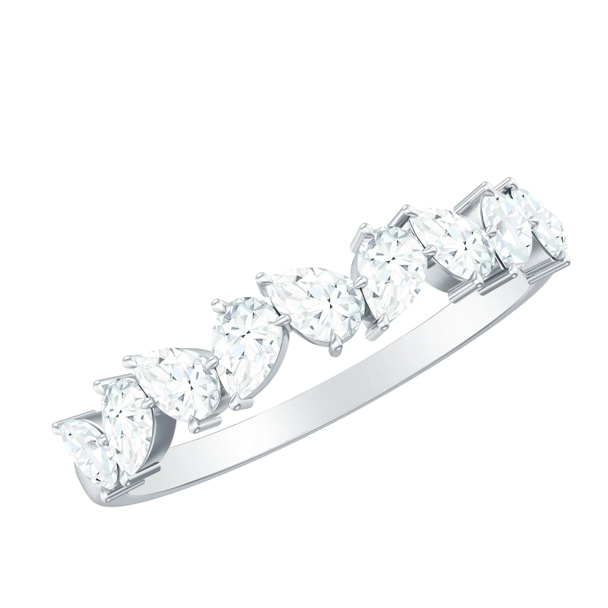 1.50 CT Pear Cut Zircon Elegant Eternity Ring