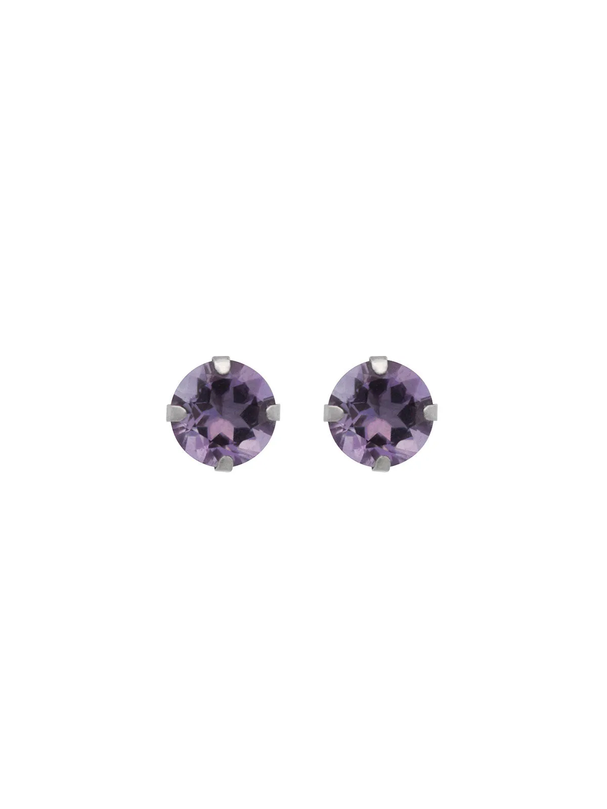 1.50ct Amethyst 14K Gold Round Stud Earrings