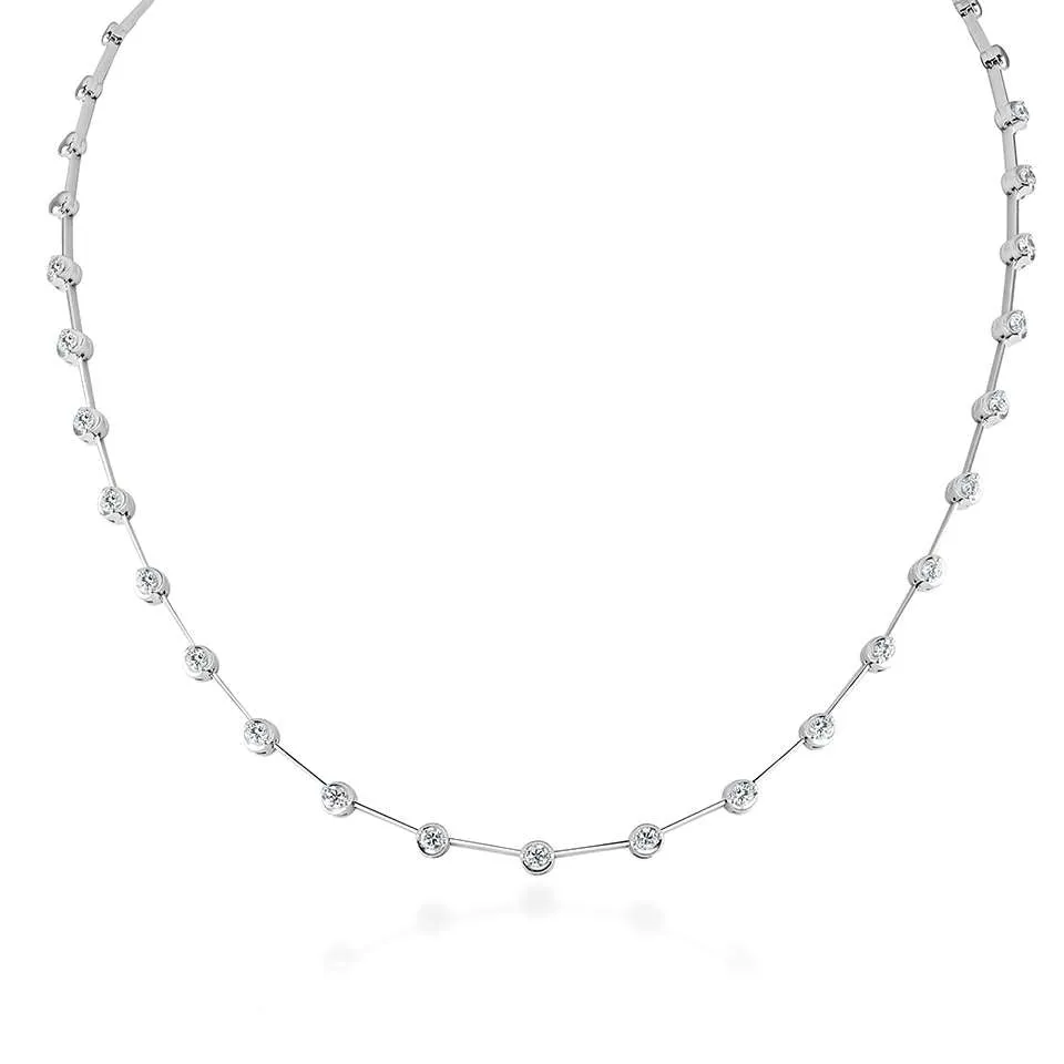 18ct White Gold 1.20ct Diamond Collar Necklace