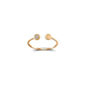 18k Gold Double Round Shape Diamond Ring