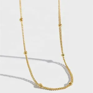 18K Gold-Filled 1MM Beaded Necklace