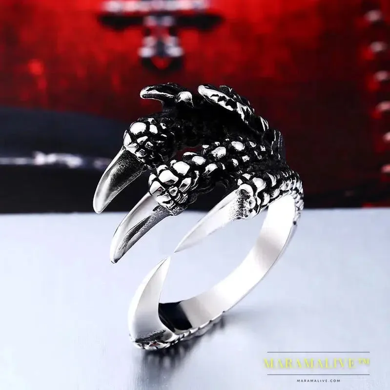 316L Stainless Steel ring Dragon Claw Ring for Men Fashion  Jewelry Biker Trendy