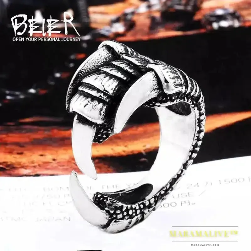 316L Stainless Steel ring Dragon Claw Ring for Men Fashion  Jewelry Biker Trendy