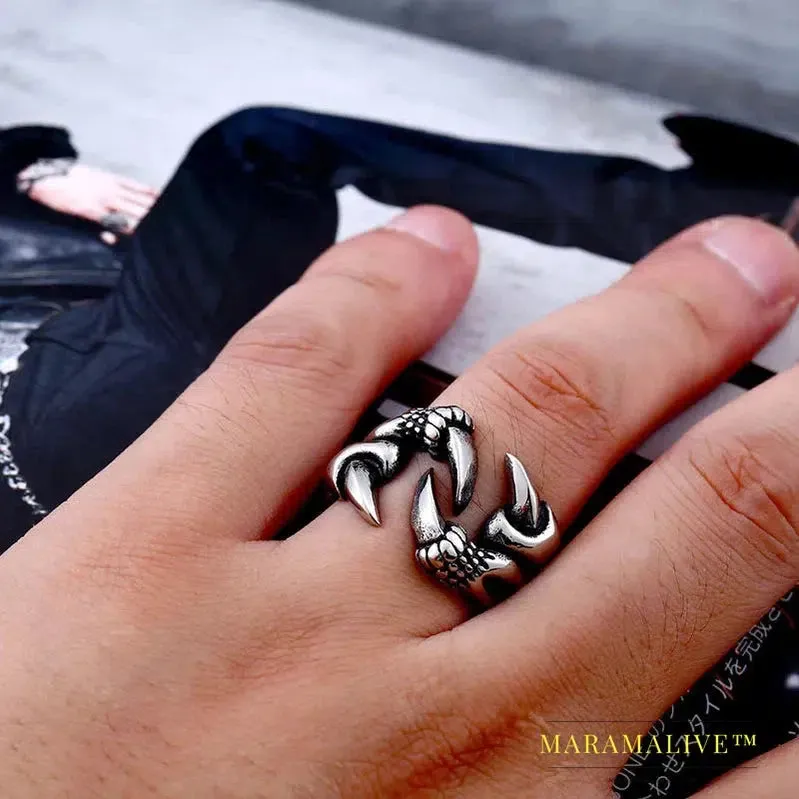 316L Stainless Steel ring Dragon Claw Ring for Men Fashion  Jewelry Biker Trendy