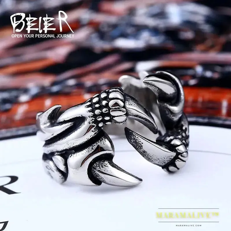 316L Stainless Steel ring Dragon Claw Ring for Men Fashion  Jewelry Biker Trendy