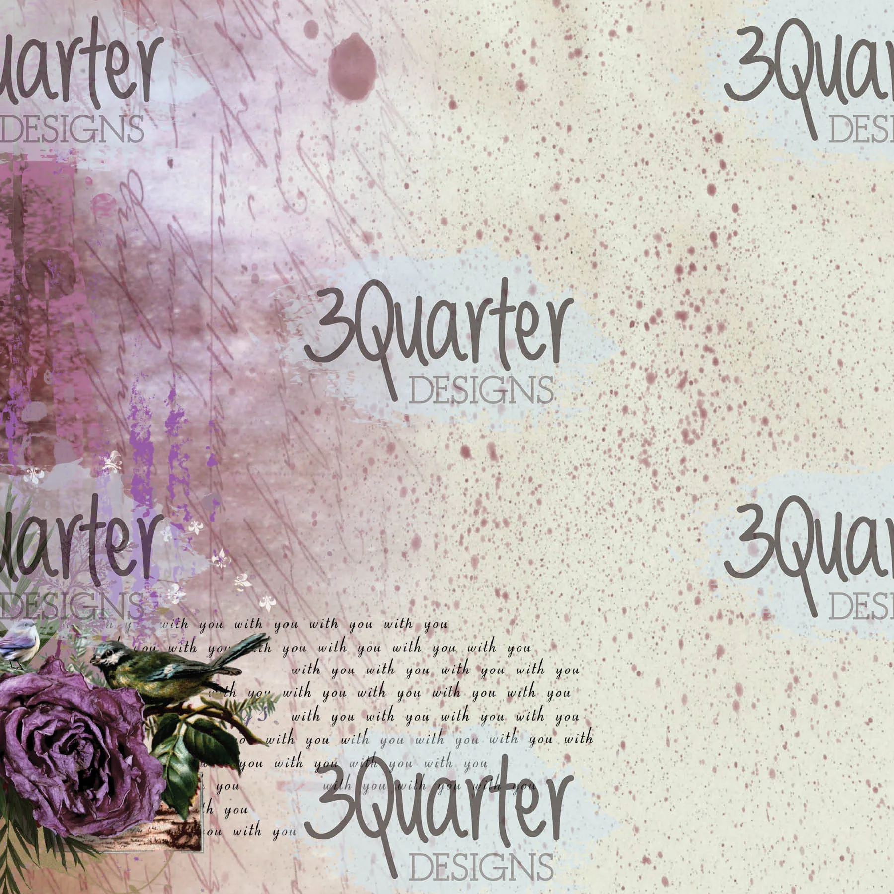 3Quarter Designs - Enchanted Amethyst - Paper Pad 8 x 8