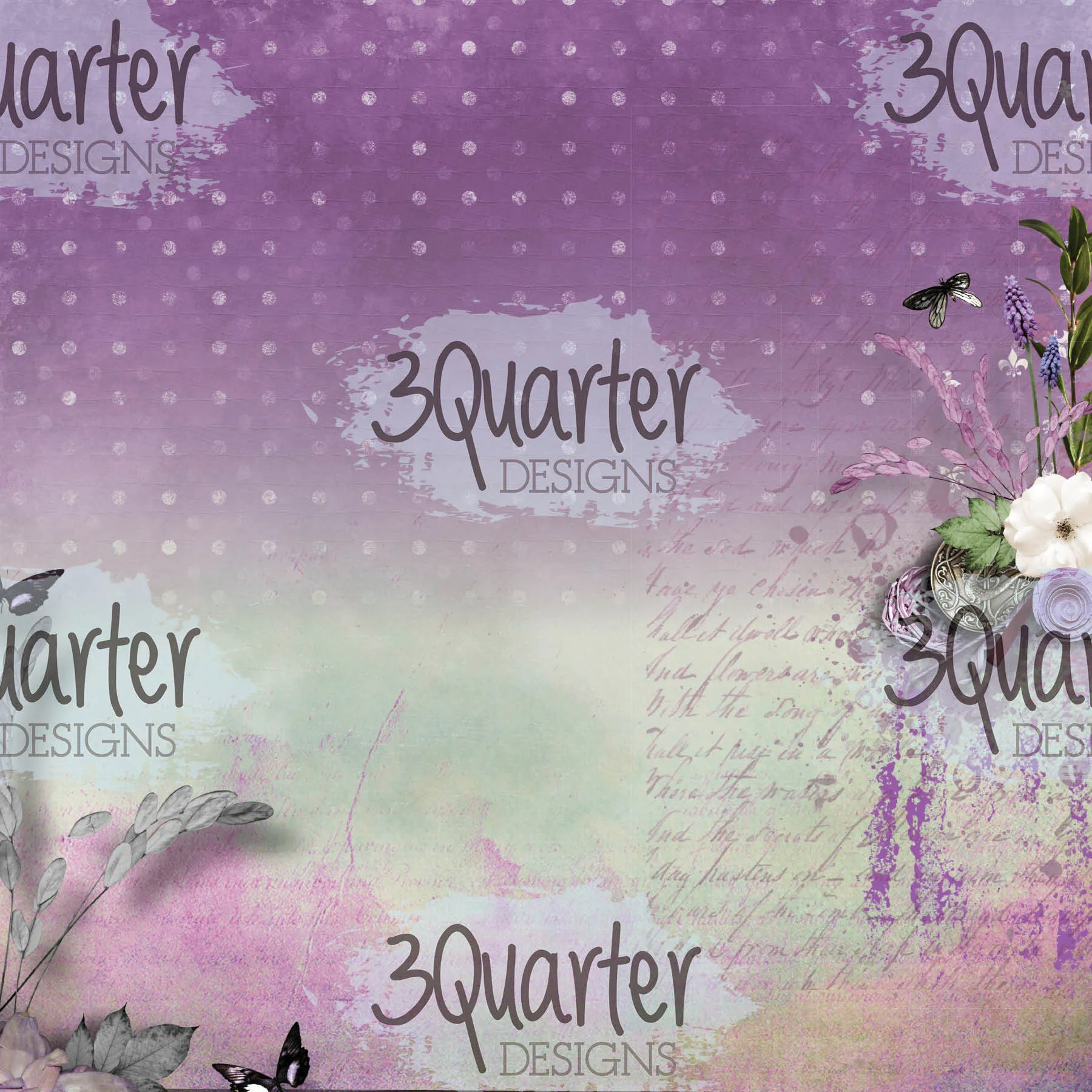 3Quarter Designs - Enchanted Amethyst - Paper Pad 8 x 8