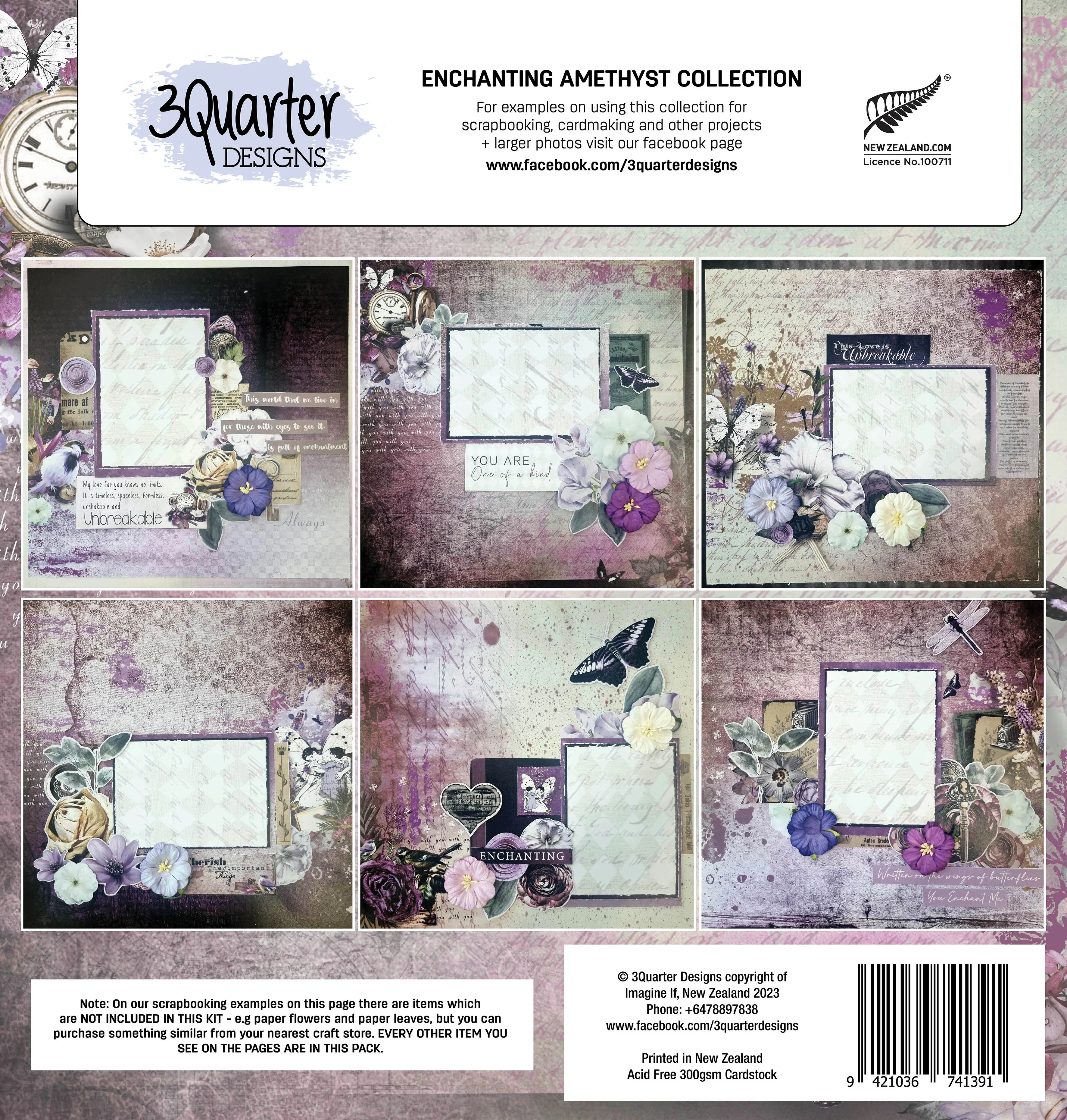 3Quarter Designs - Enchanted Amethyst - Scrapbook Collection