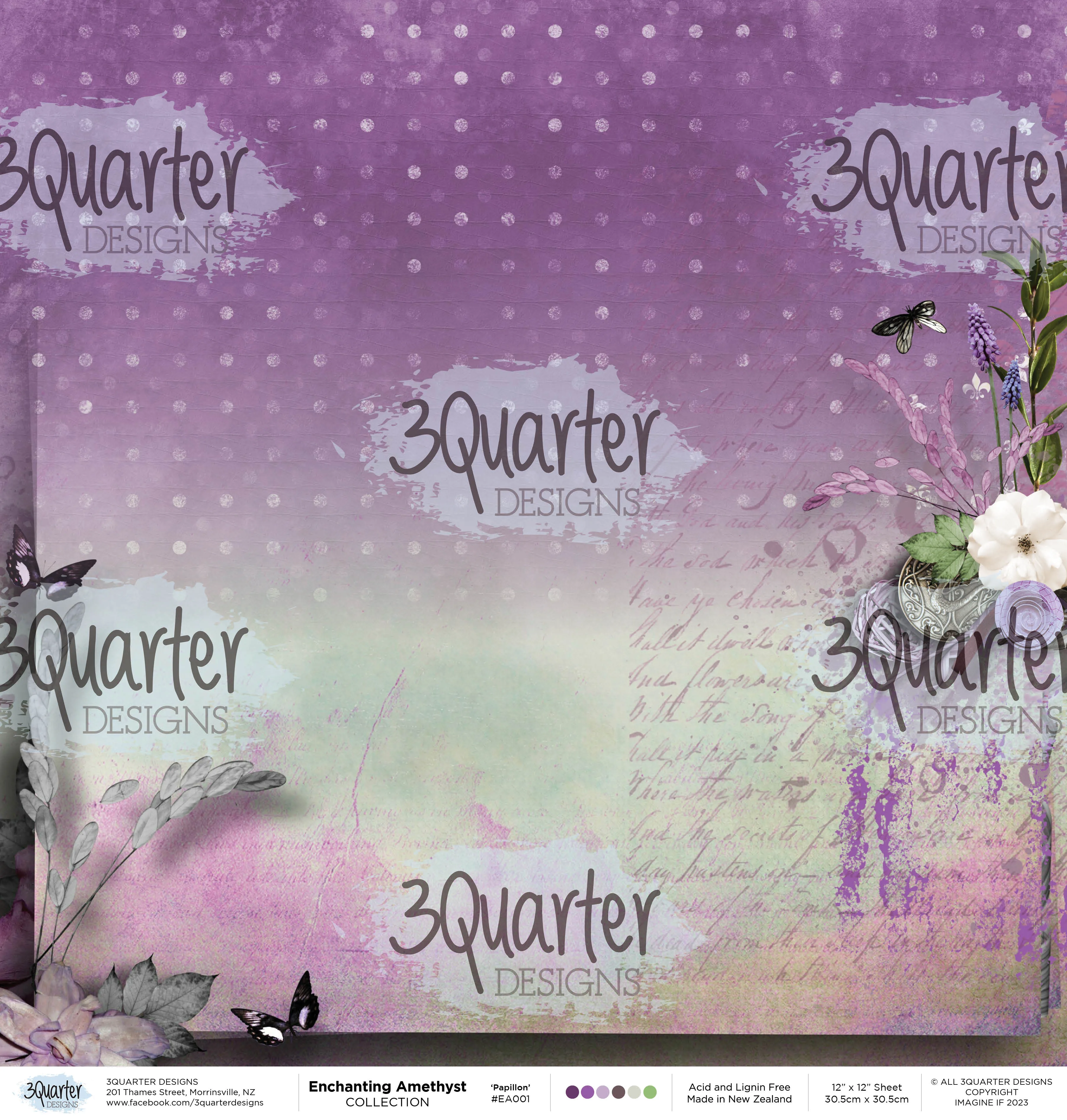 3Quarter Designs - Enchanted Amethyst - Scrapbook Collection