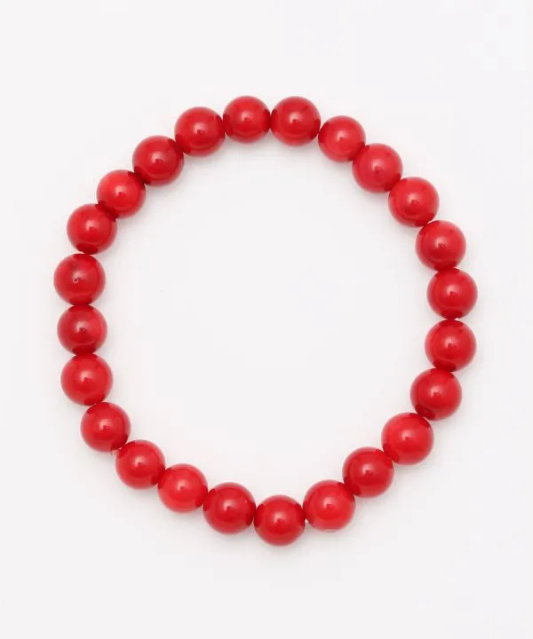 8mm Red Coral Bracelet