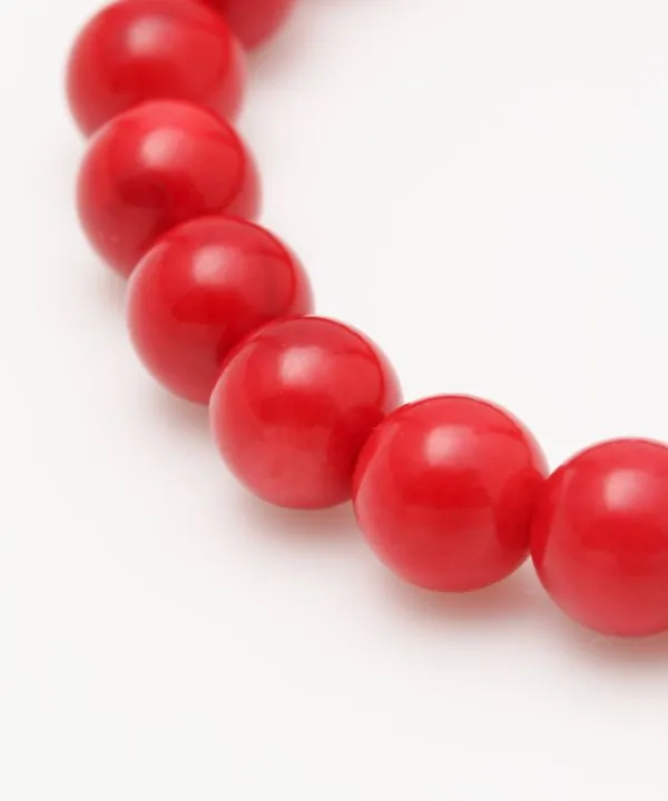 8mm Red Coral Bracelet