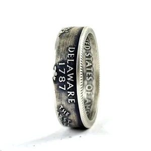 90% Silver Delaware Quarter Ring