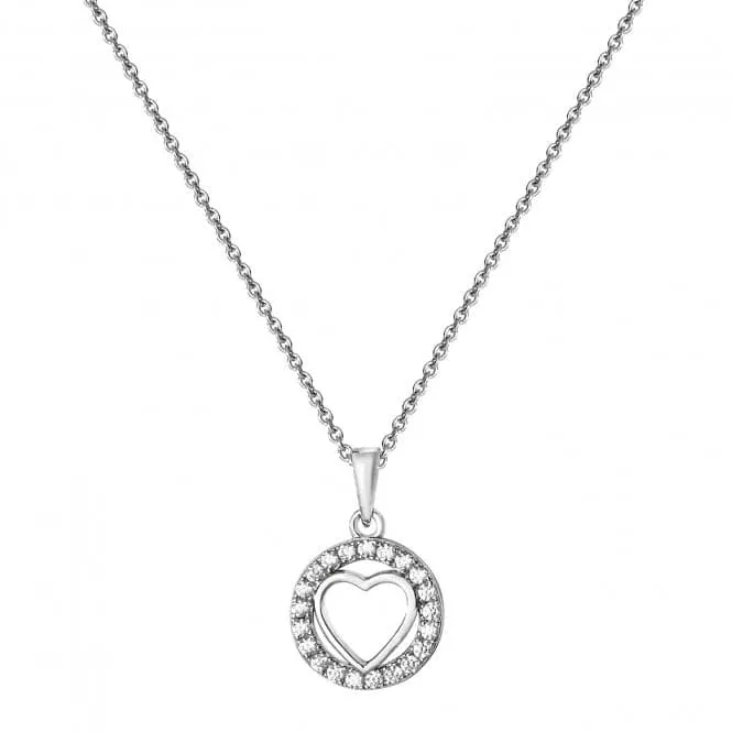 Acotis Silver Pendant Rhodium Plated Zirconia G3332