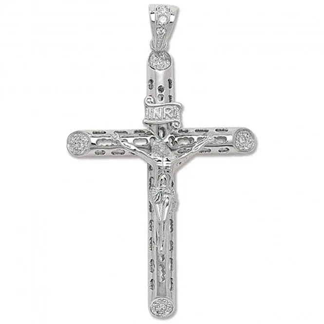 Acotis Silver Pendant Zirconia Crucifix G6232