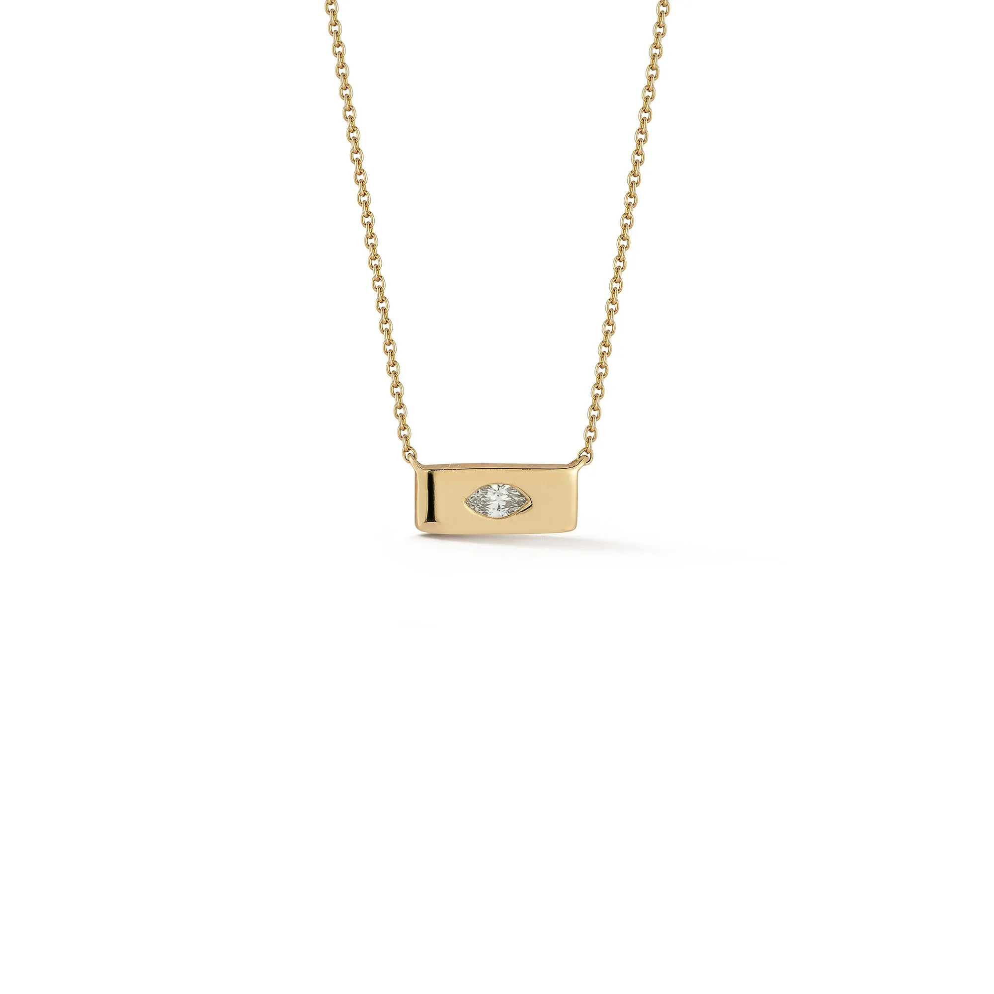 Alexa Jordyn Mini Inlay Gold Bar Necklace