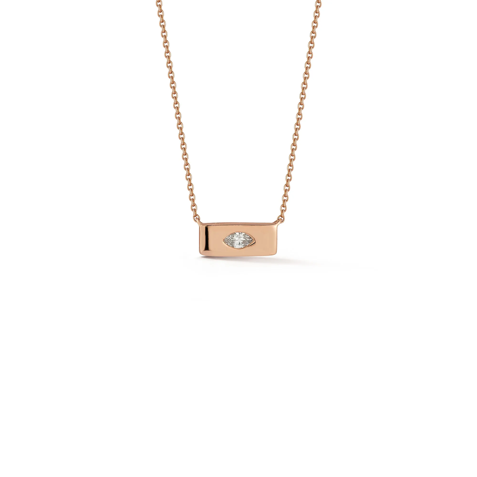 Alexa Jordyn Mini Inlay Gold Bar Necklace