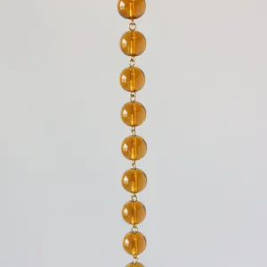 Amber 12mm Smooth Bead Chain, 1 Meter