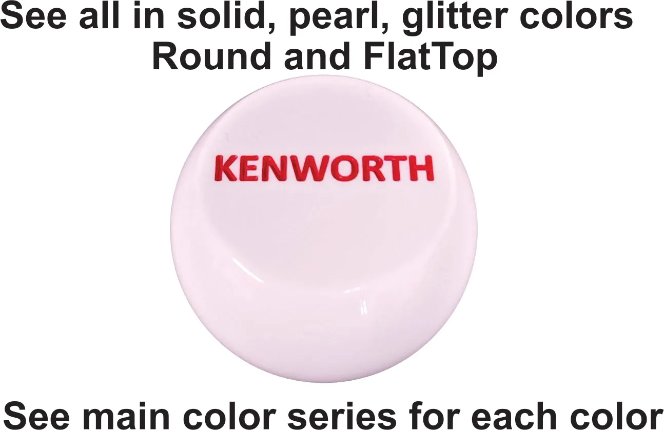 Amber Glitter Kenworth Lettered FlatTop Shift Knob