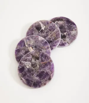 Amethyst Coasters, Set of 4