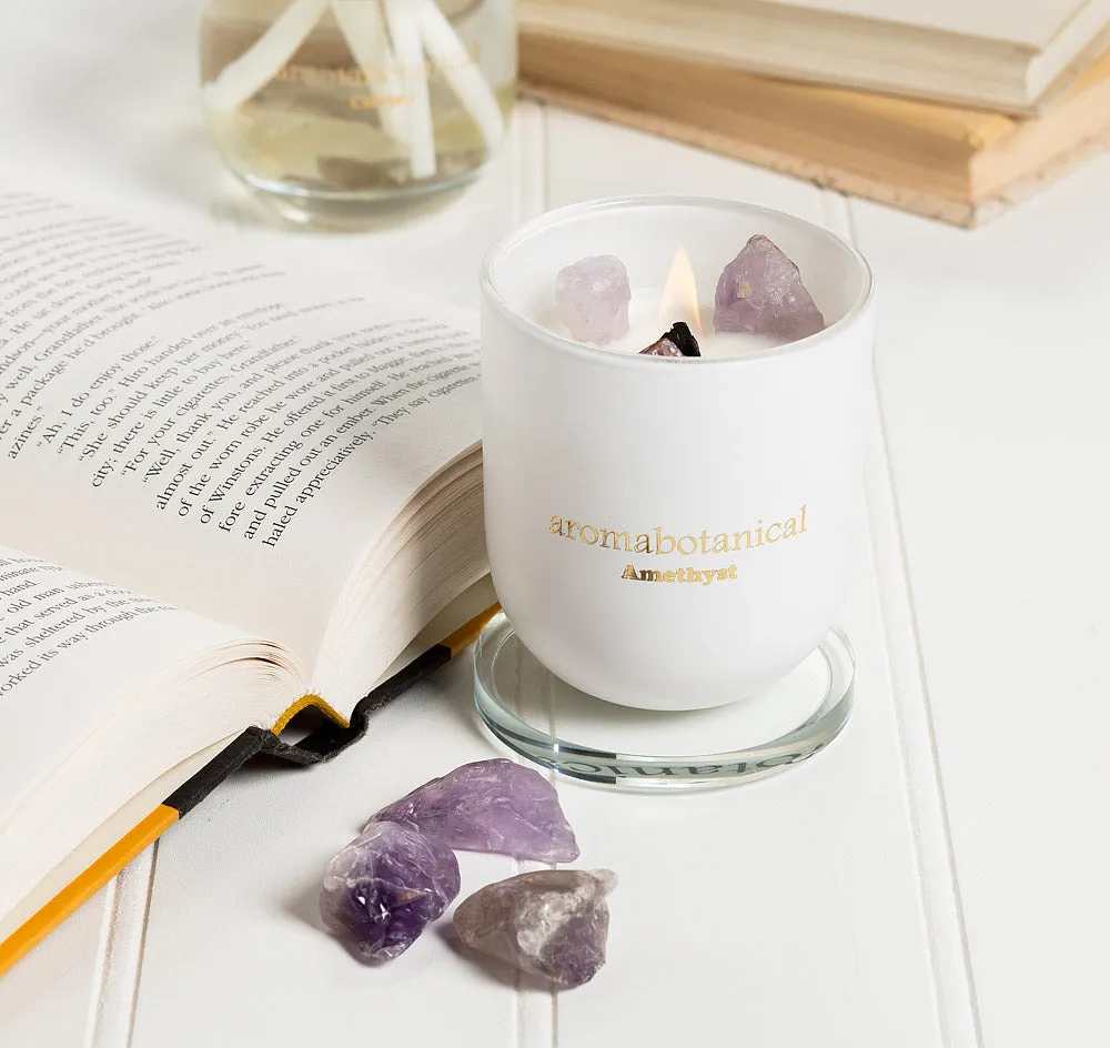 Amethyst Crystal Candle