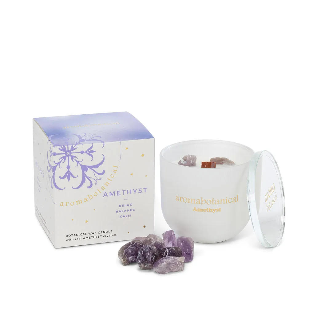 Amethyst Crystal Candle