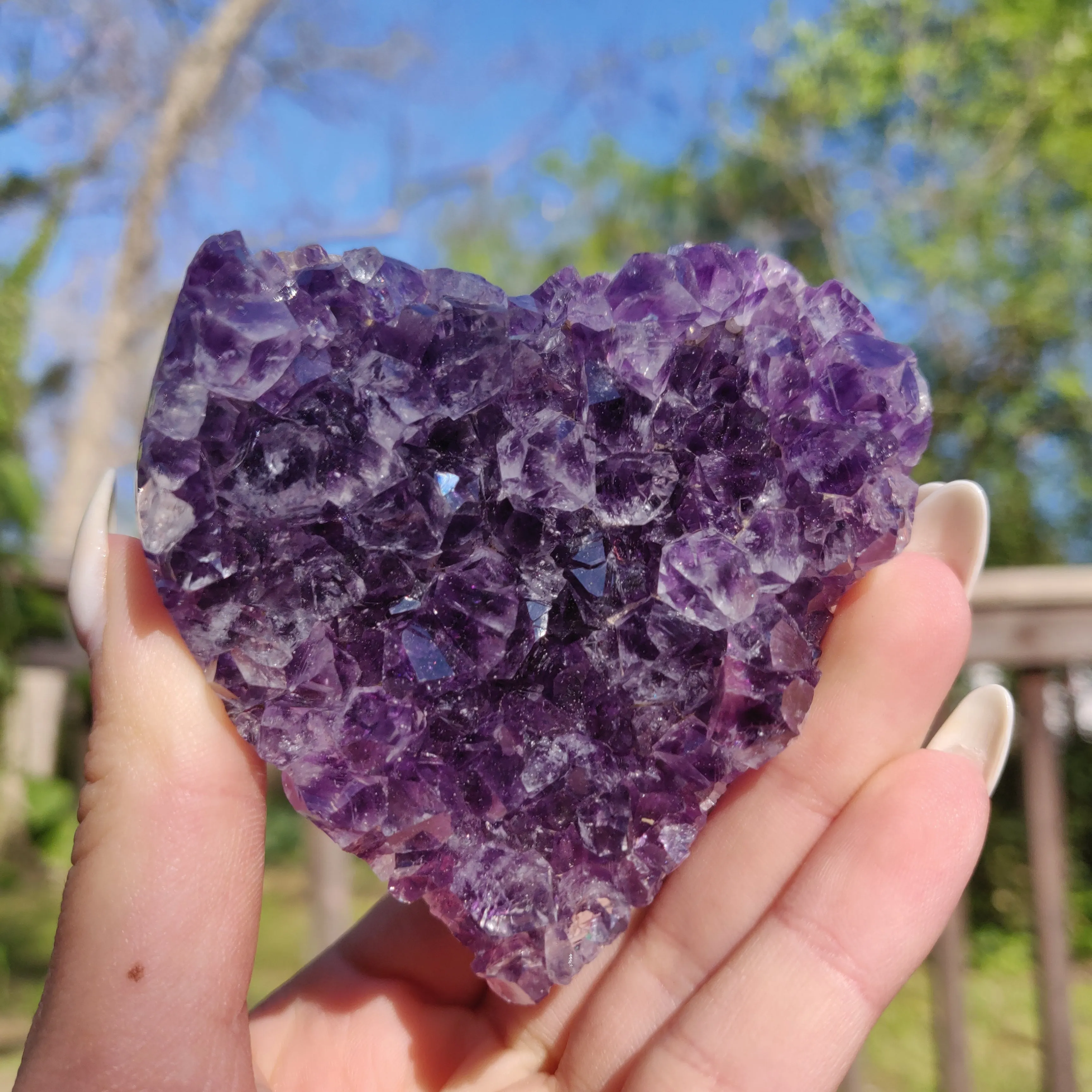 Amethyst Geode & Agate Heart (#24)