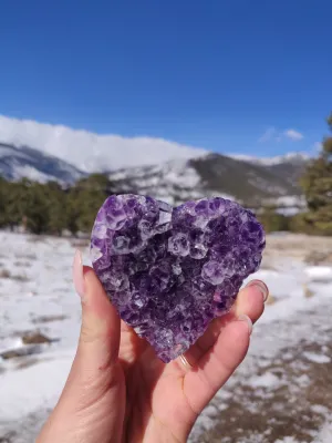 Amethyst Geode & Agate Heart (#24)