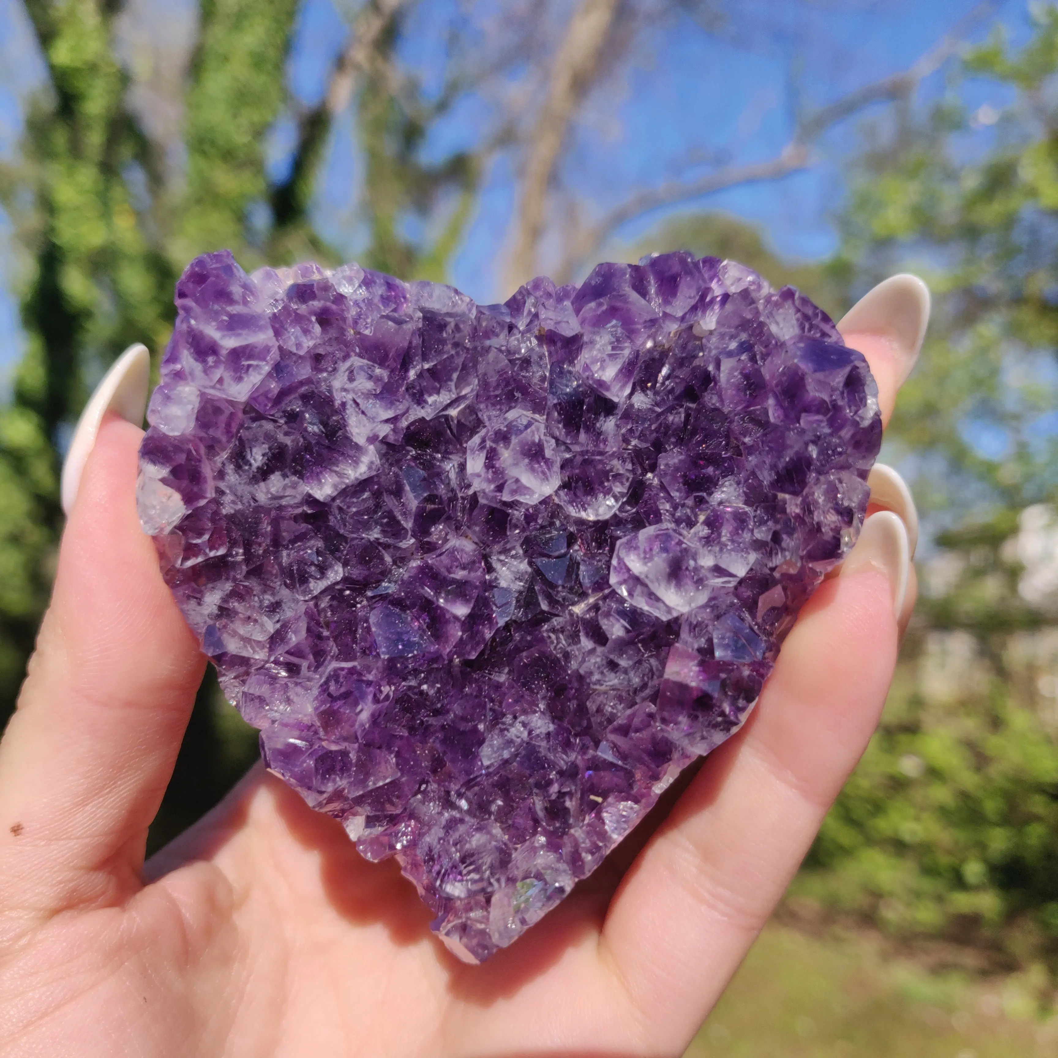 Amethyst Geode & Agate Heart (#24)