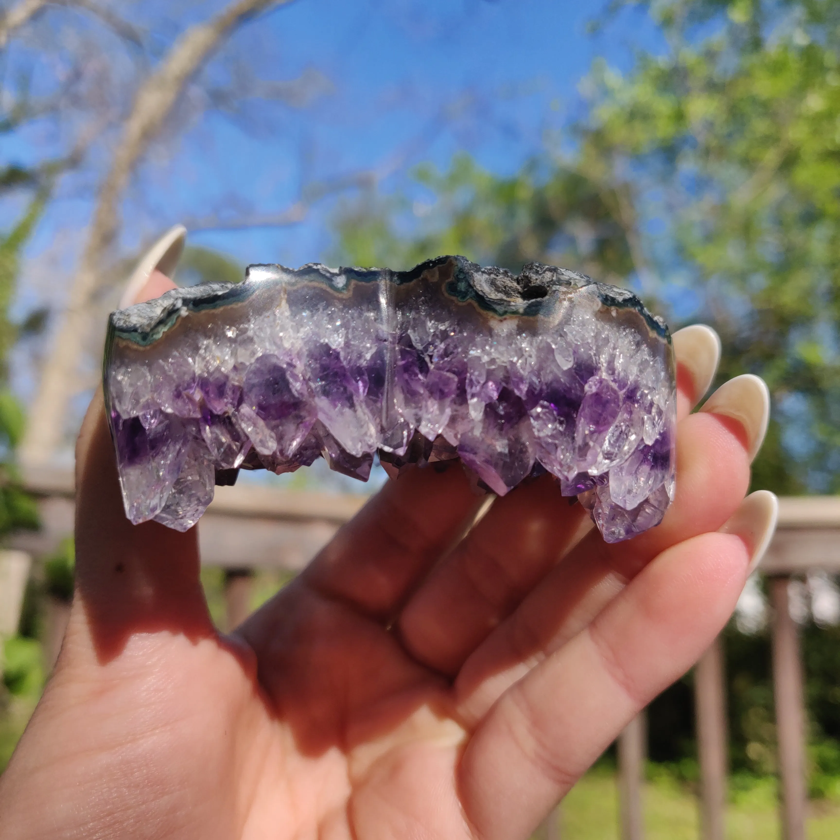 Amethyst Geode & Agate Heart (#24)