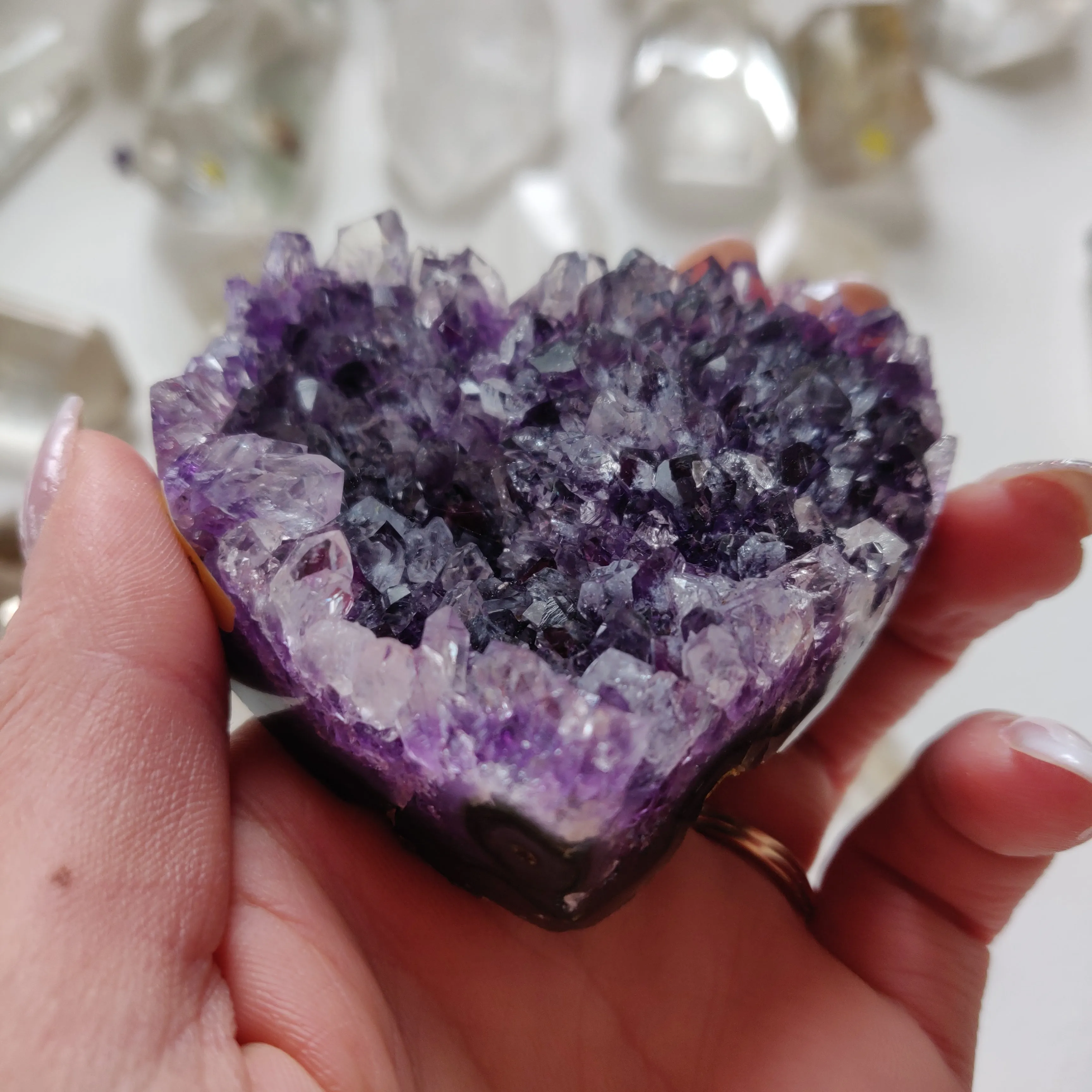 Amethyst Geode Heart (#2A)