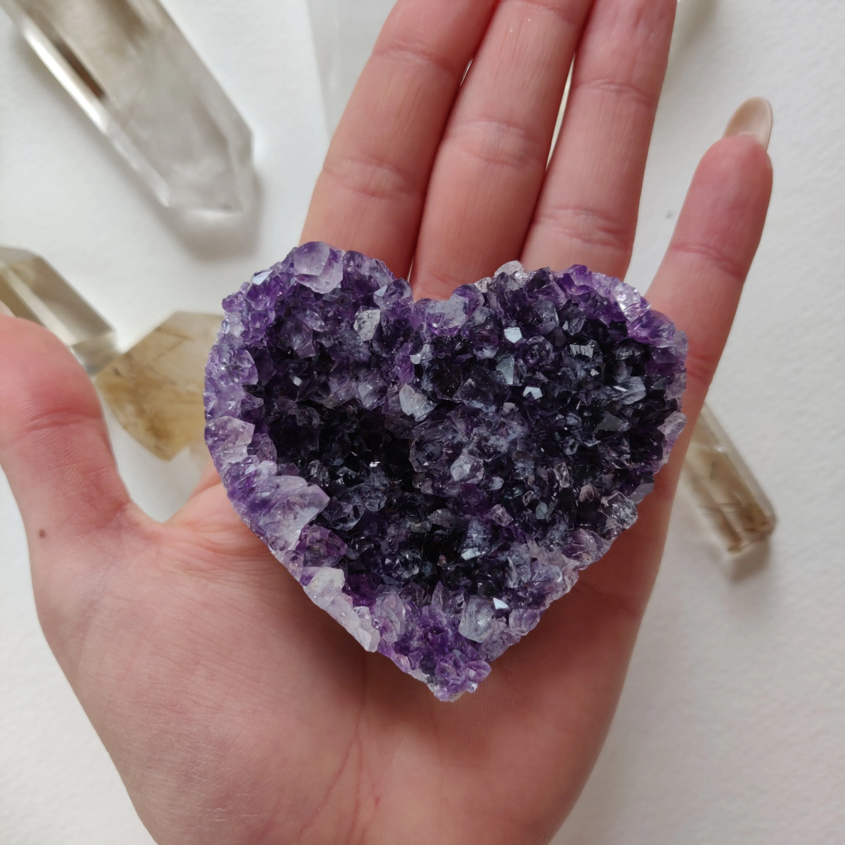 Amethyst Geode Heart (#2A)