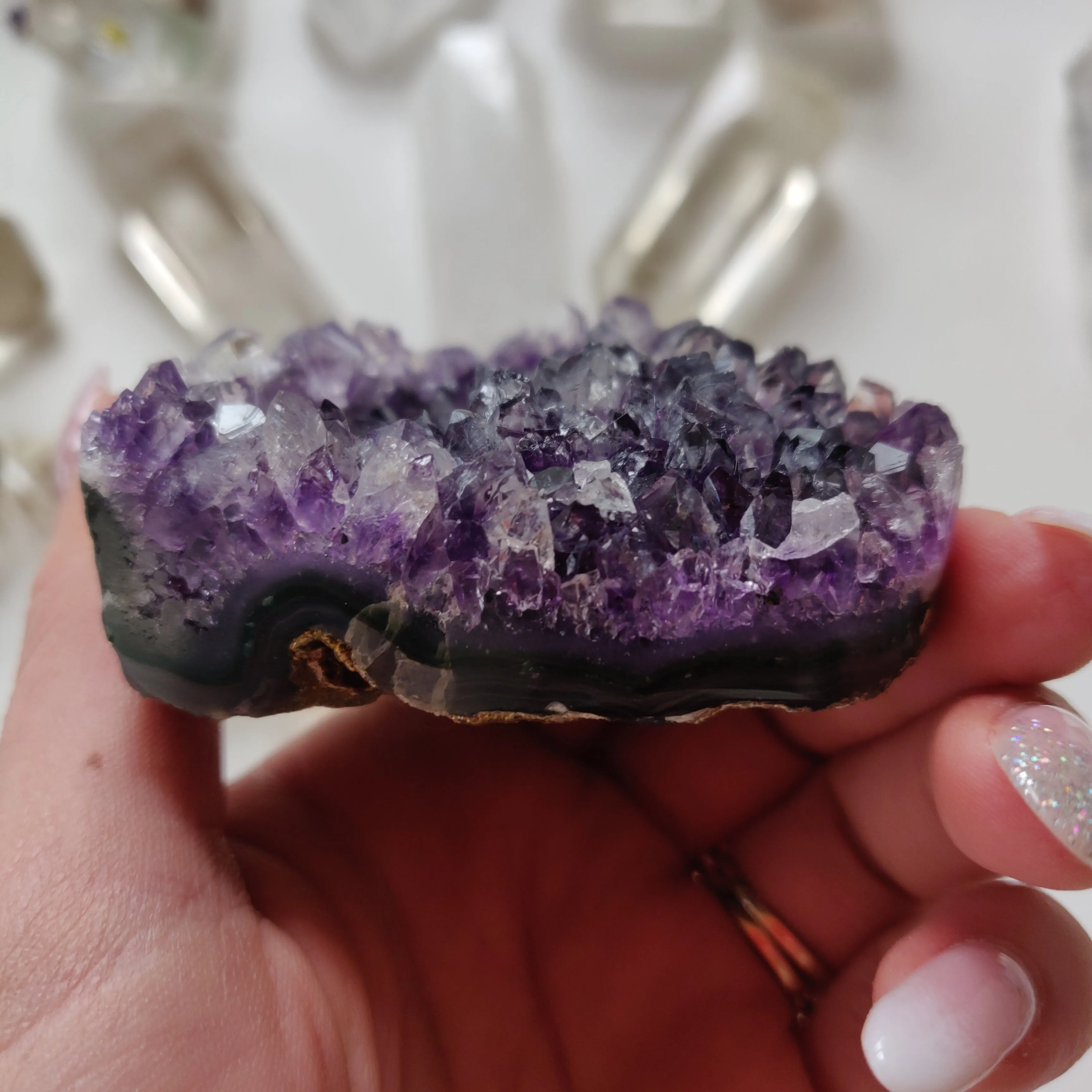 Amethyst Geode Heart (#2A)