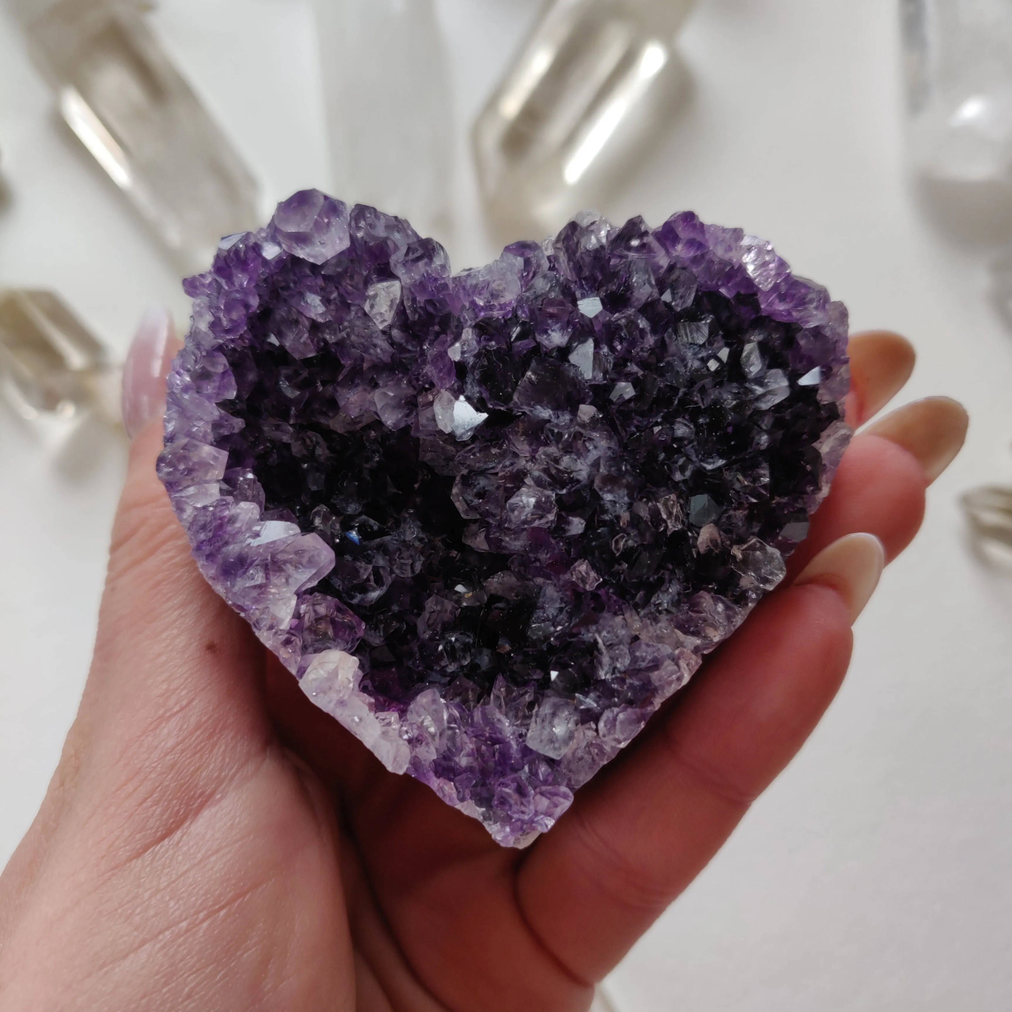 Amethyst Geode Heart (#2A)