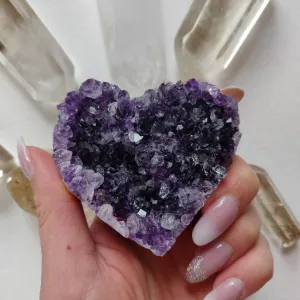 Amethyst Geode Heart (#2A)