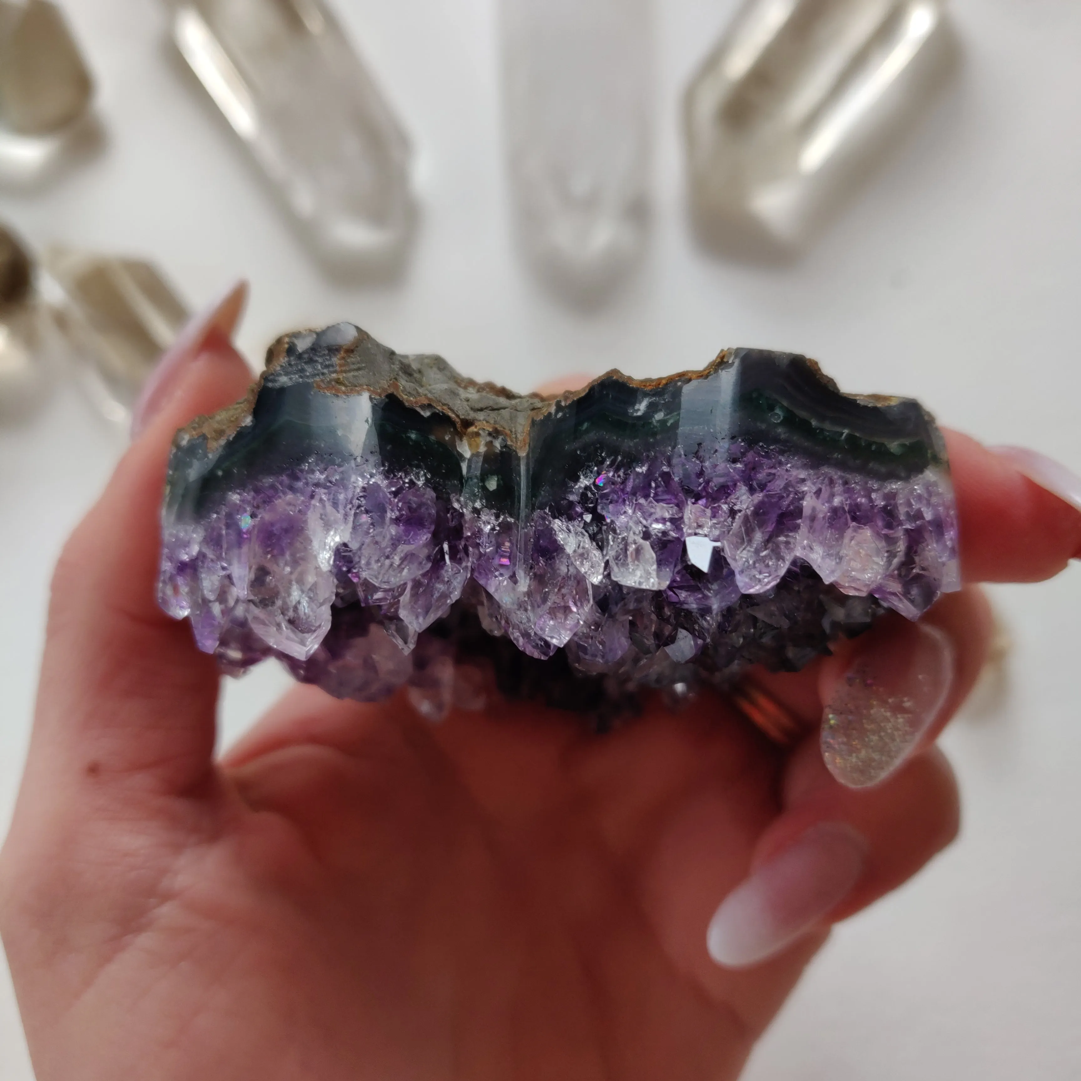 Amethyst Geode Heart (#2A)