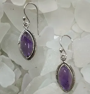 Amethyst Marquis Drop Earrings