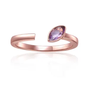 Amethyst Marquise Open Midi Rings