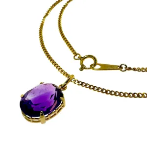 Amethyst Necklace K18 Gold 40cm