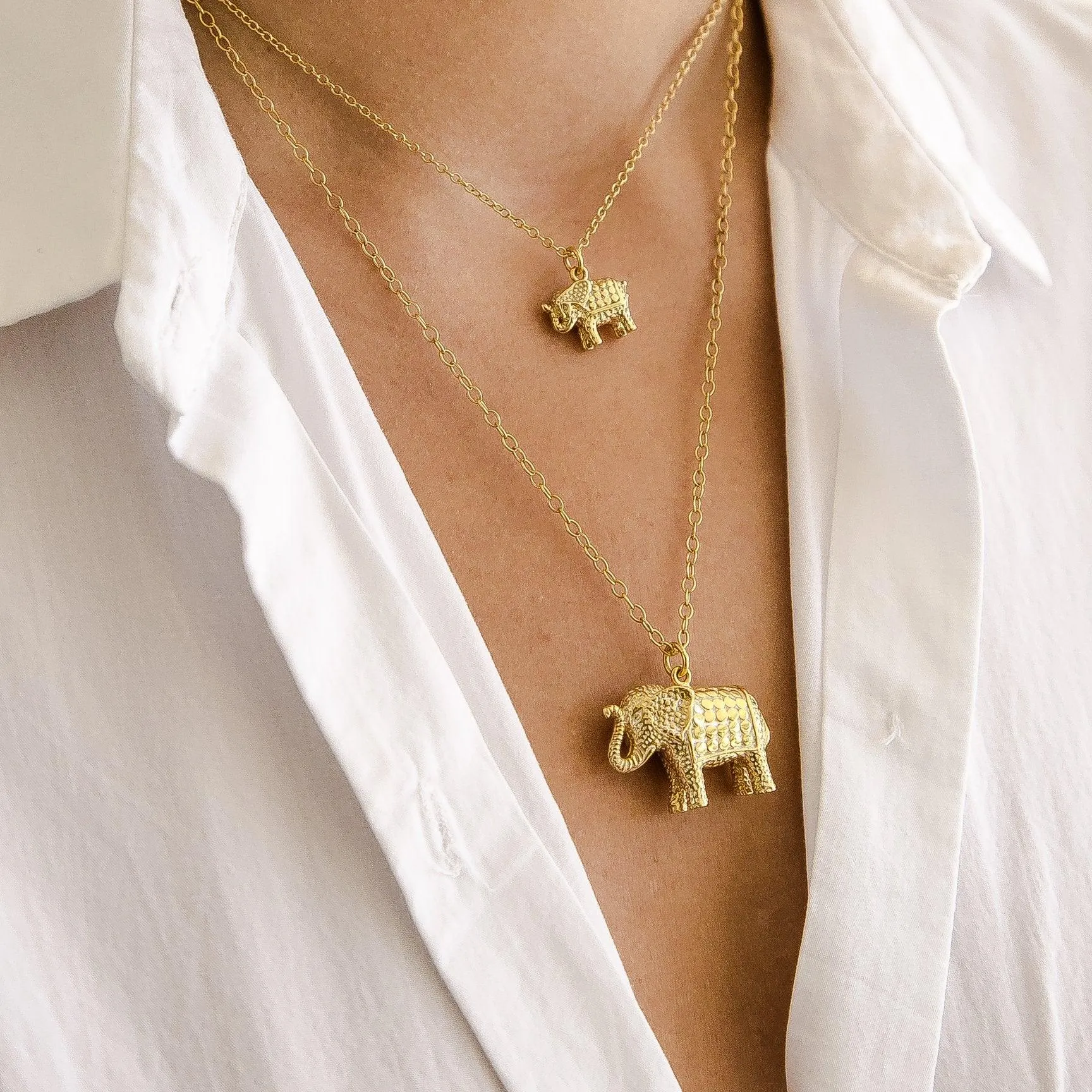 Anna Beck Small Elephant Charm Charity Necklace